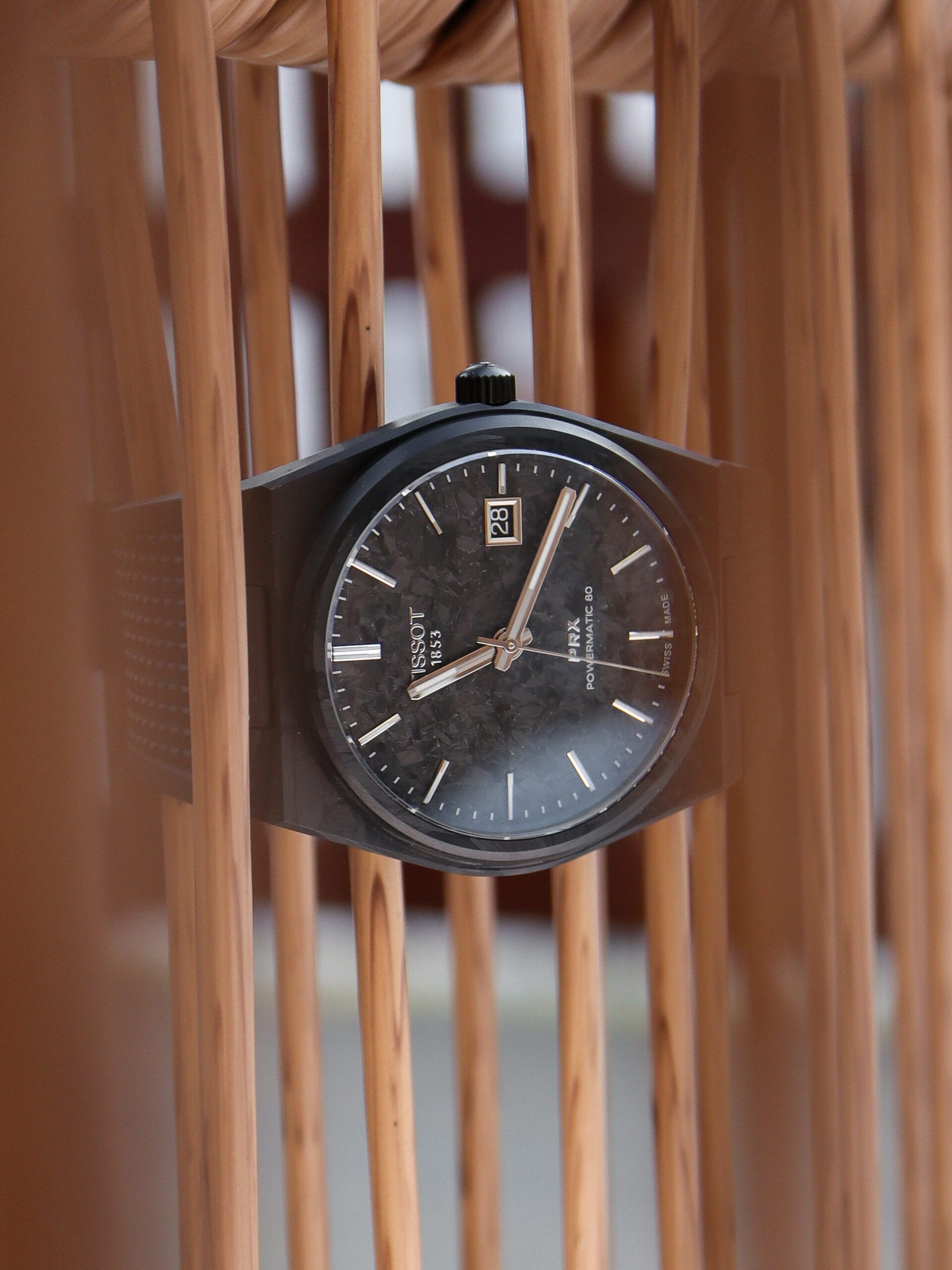 Reloj Tissot PRX de carbono forjado